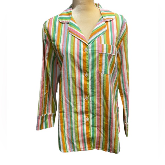 Anthropologie Other - printfresh Anthropologie stripe multicolor long sleeve pajama shirt XS